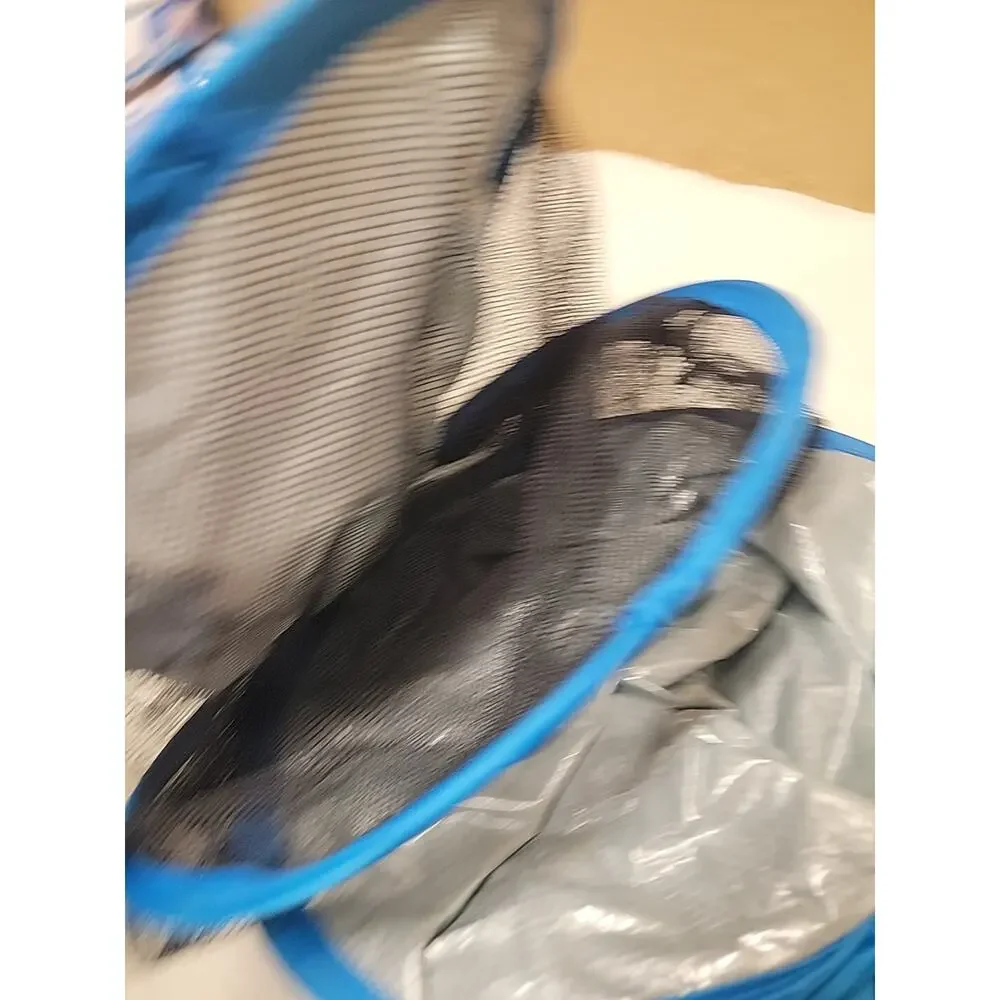 Pop Up Mesh Pet Tent Black Net Blue Trim - New In Case 47.25x24.80x19.68